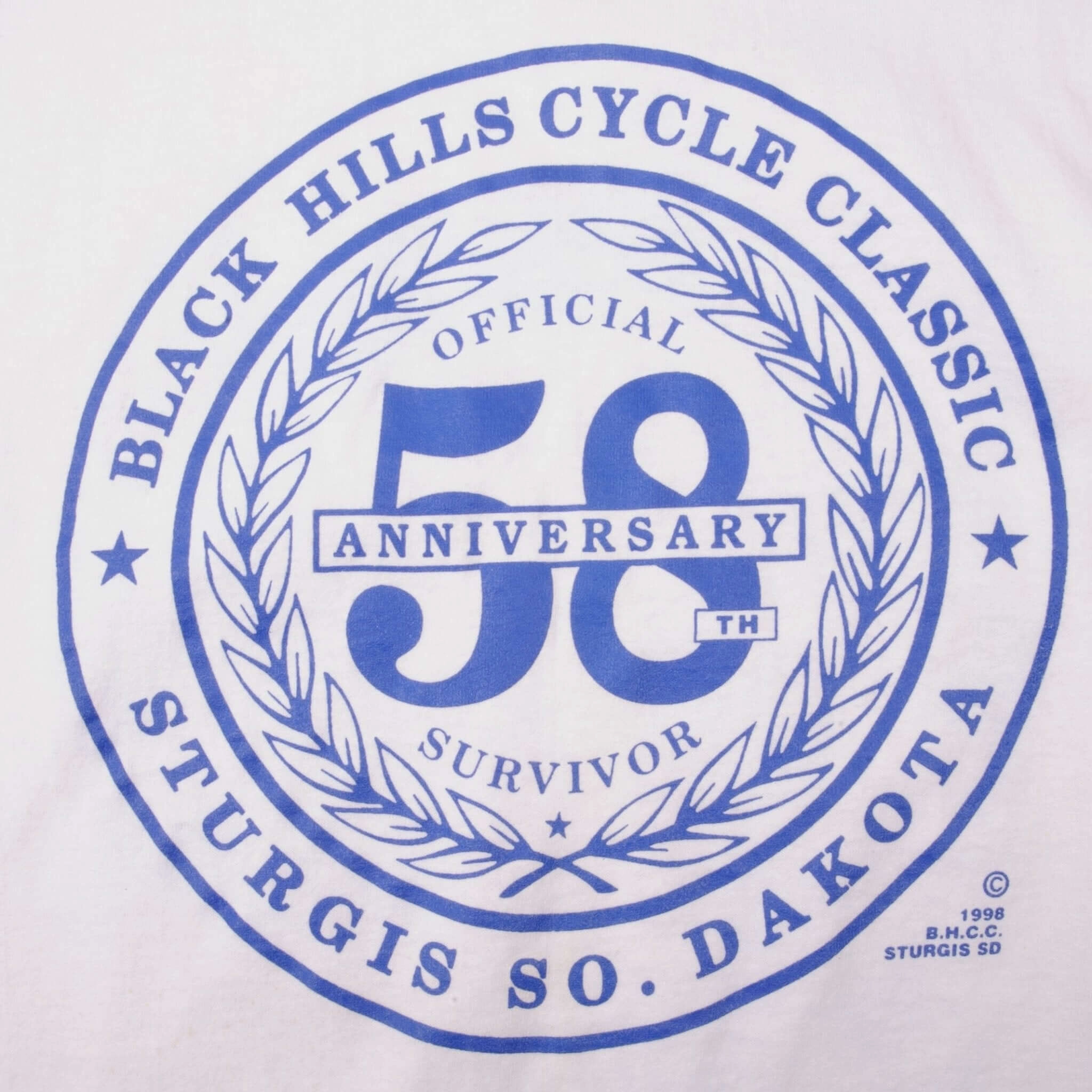 VINTAGE STURGIS BLACK HILLS RALLY TEE SHIRT 1998 SIZE MEDIUM MADE IN USA