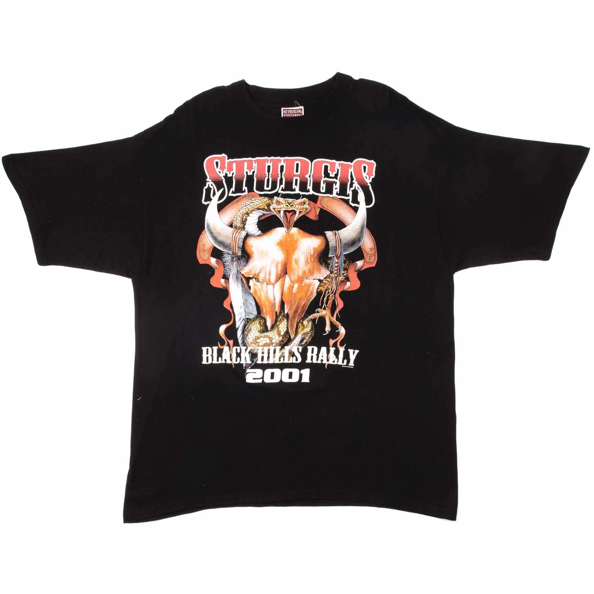 VINTAGE STURGIS BLACK HILLS RALLY TEE SHIRT 2001 SIZE XL
