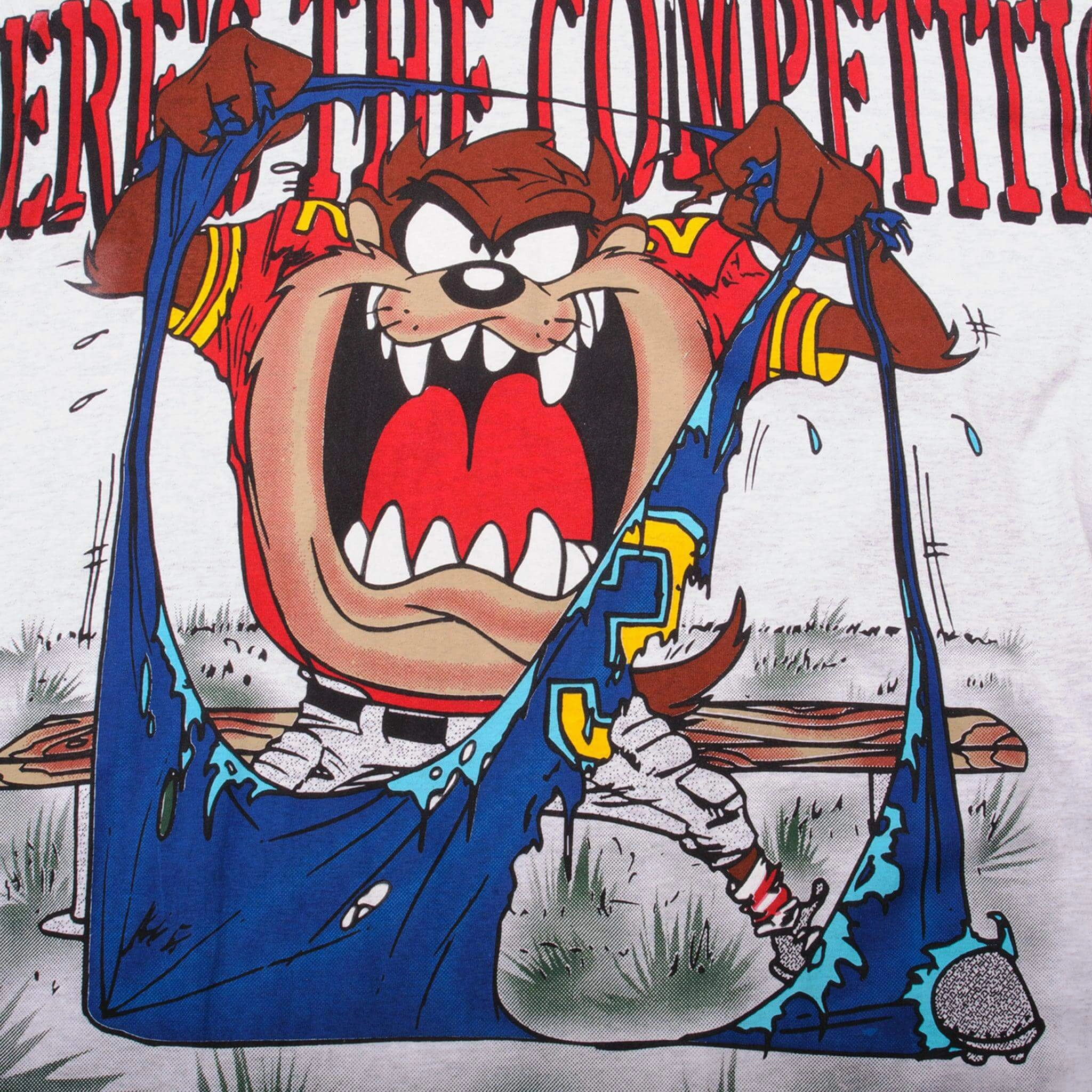 VINTAGE TAZ LOONEY TUNES  TEE SHIRT 1997 SIZE XL MADE IN USA ALL OVER PRINT
