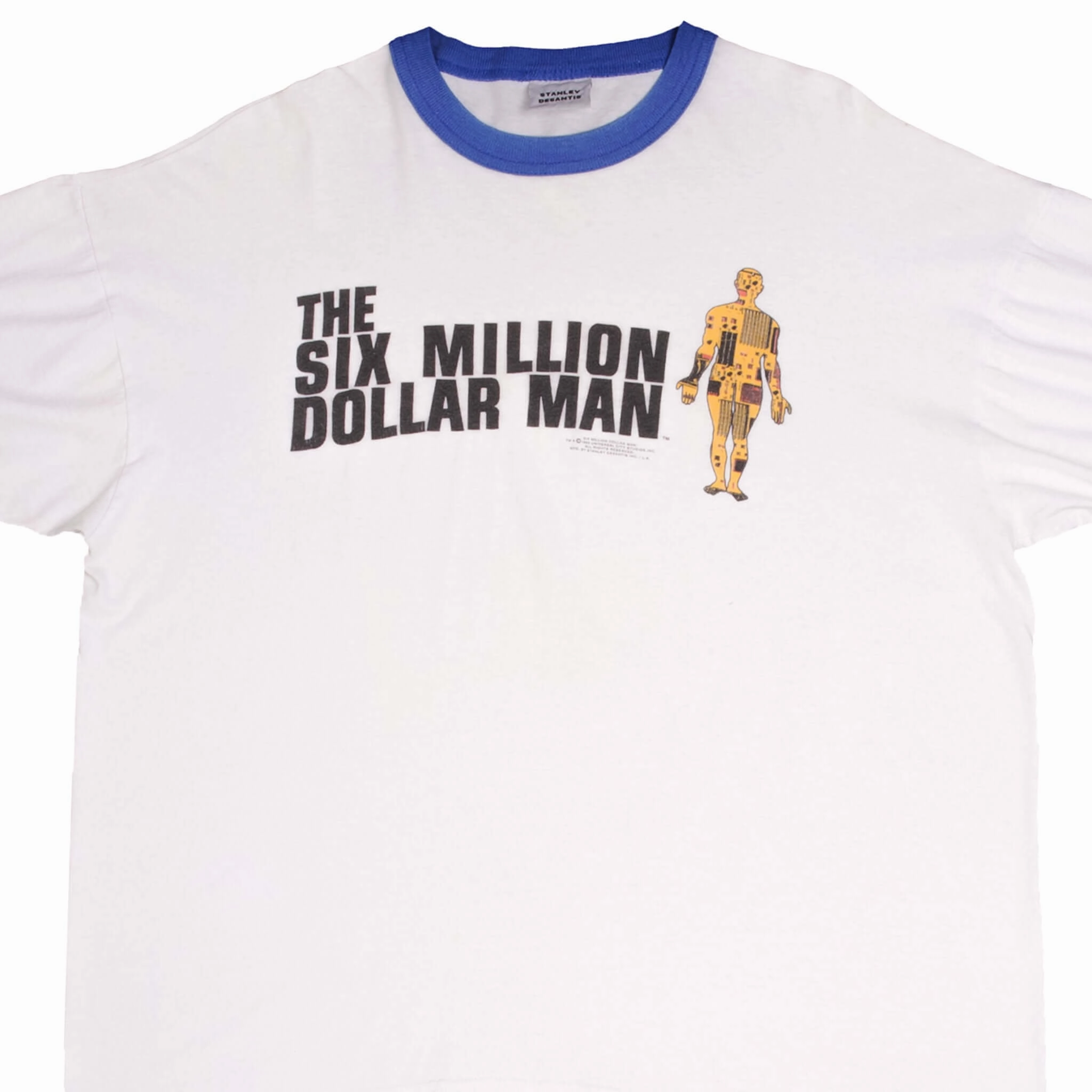 VINTAGE THE SIX MILLION DOLLAR MAN STANLEY DESANTIS TEE SHIRT 1995 XL MADE USA