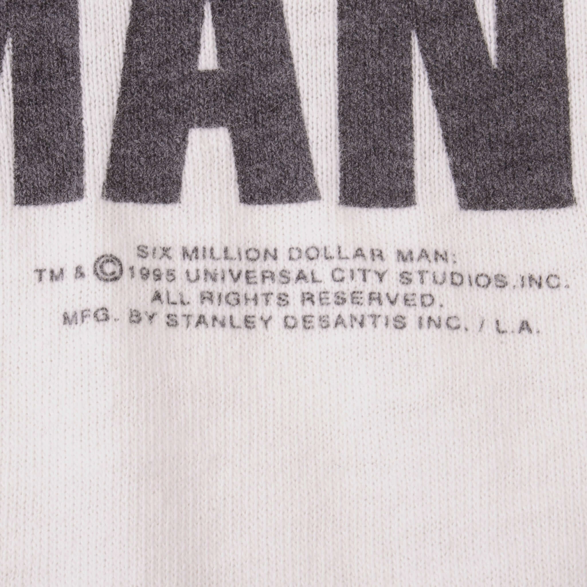 VINTAGE THE SIX MILLION DOLLAR MAN STANLEY DESANTIS TEE SHIRT 1995 XL MADE USA