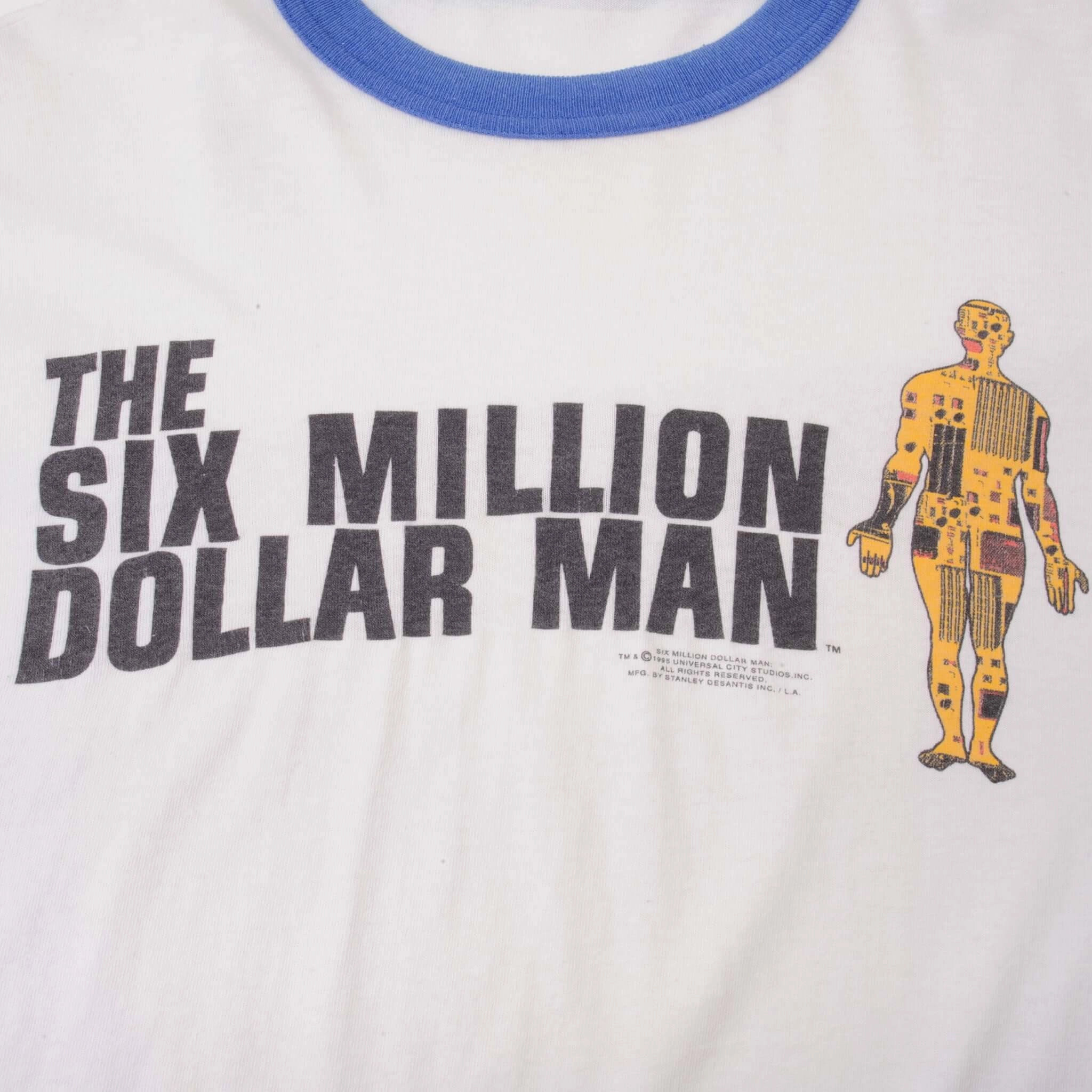 VINTAGE THE SIX MILLION DOLLAR MAN STANLEY DESANTIS TEE SHIRT 1995 XL MADE USA