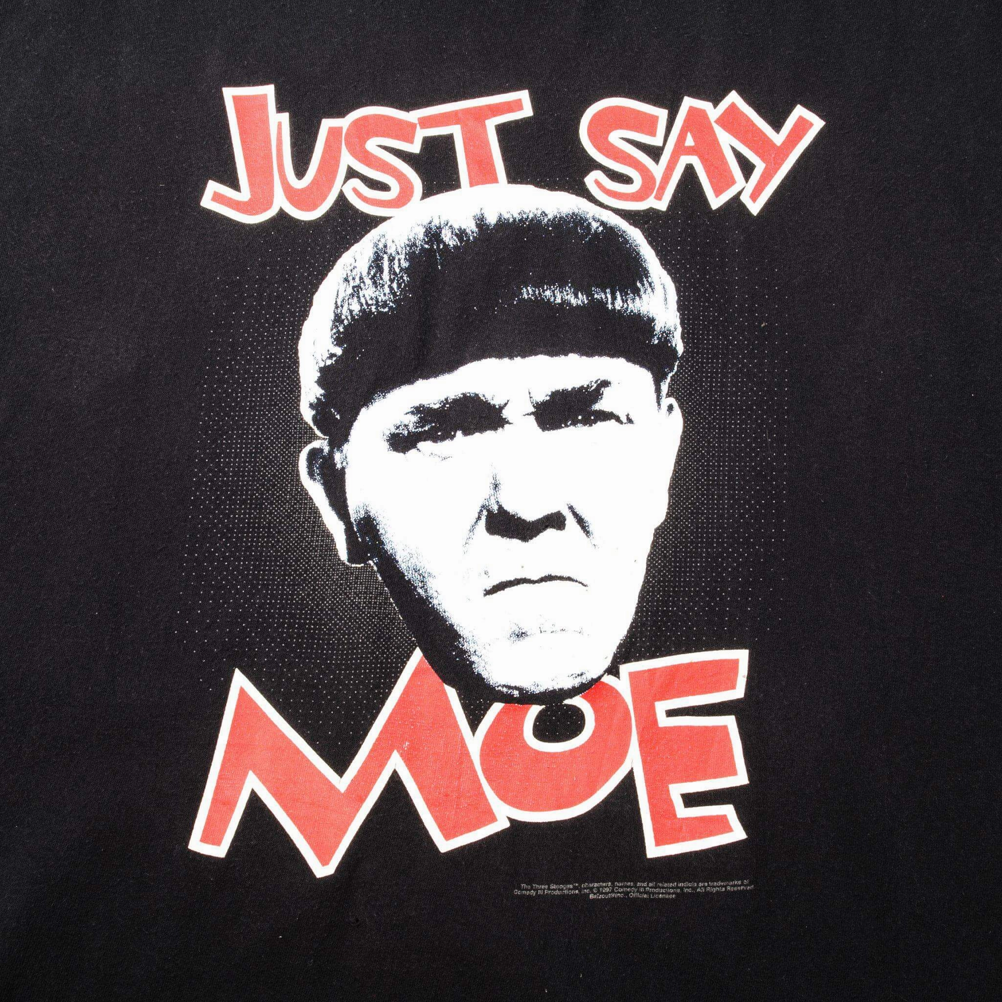 VINTAGE THE THREE STOOGES MOE TEE SHIRT 1997 SIZE 2XL
