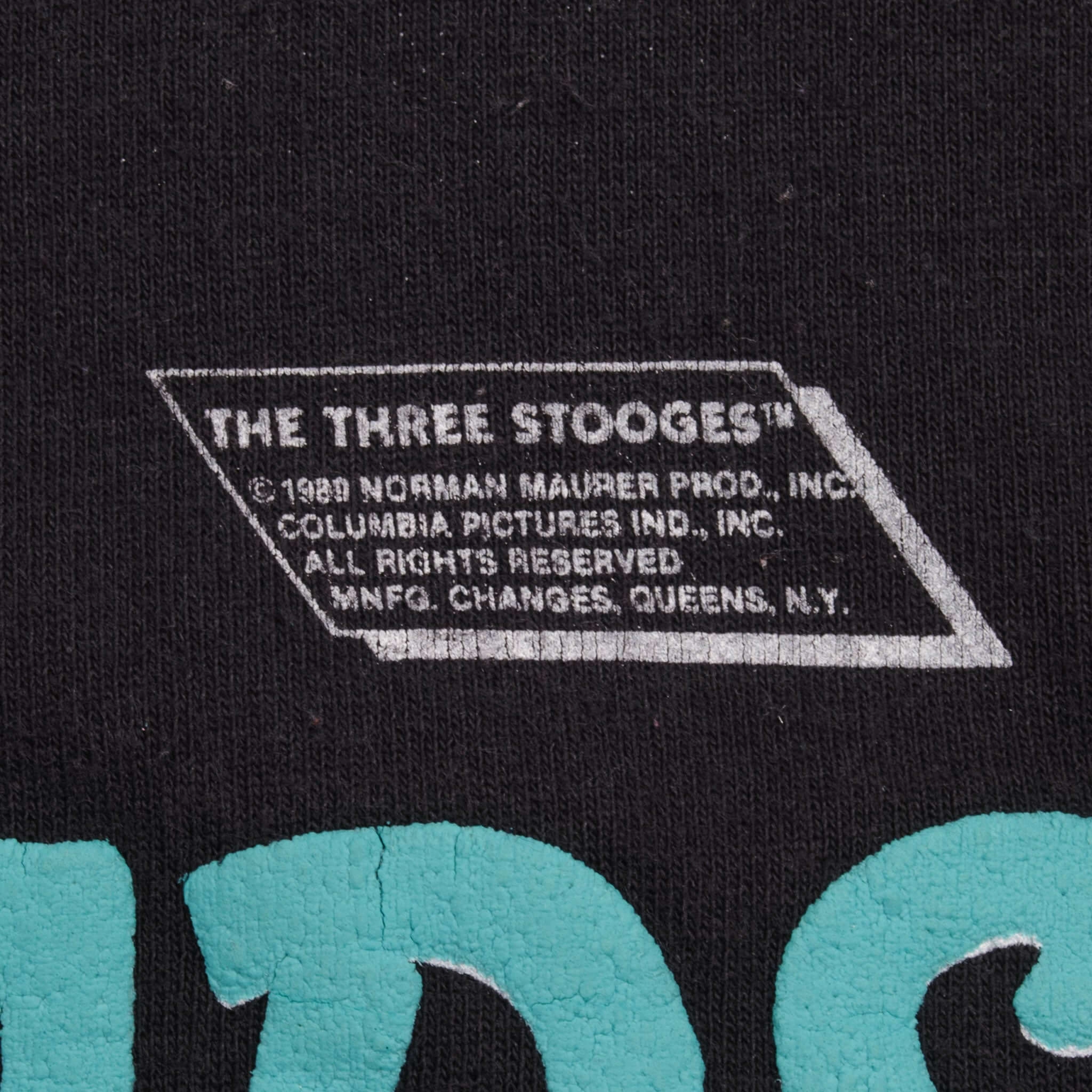 VINTAGE THE THREE STOOGES OUTTA THE WAY YA KNUCKLEHEADS 1989 TEE SHIRT MEDIUM
