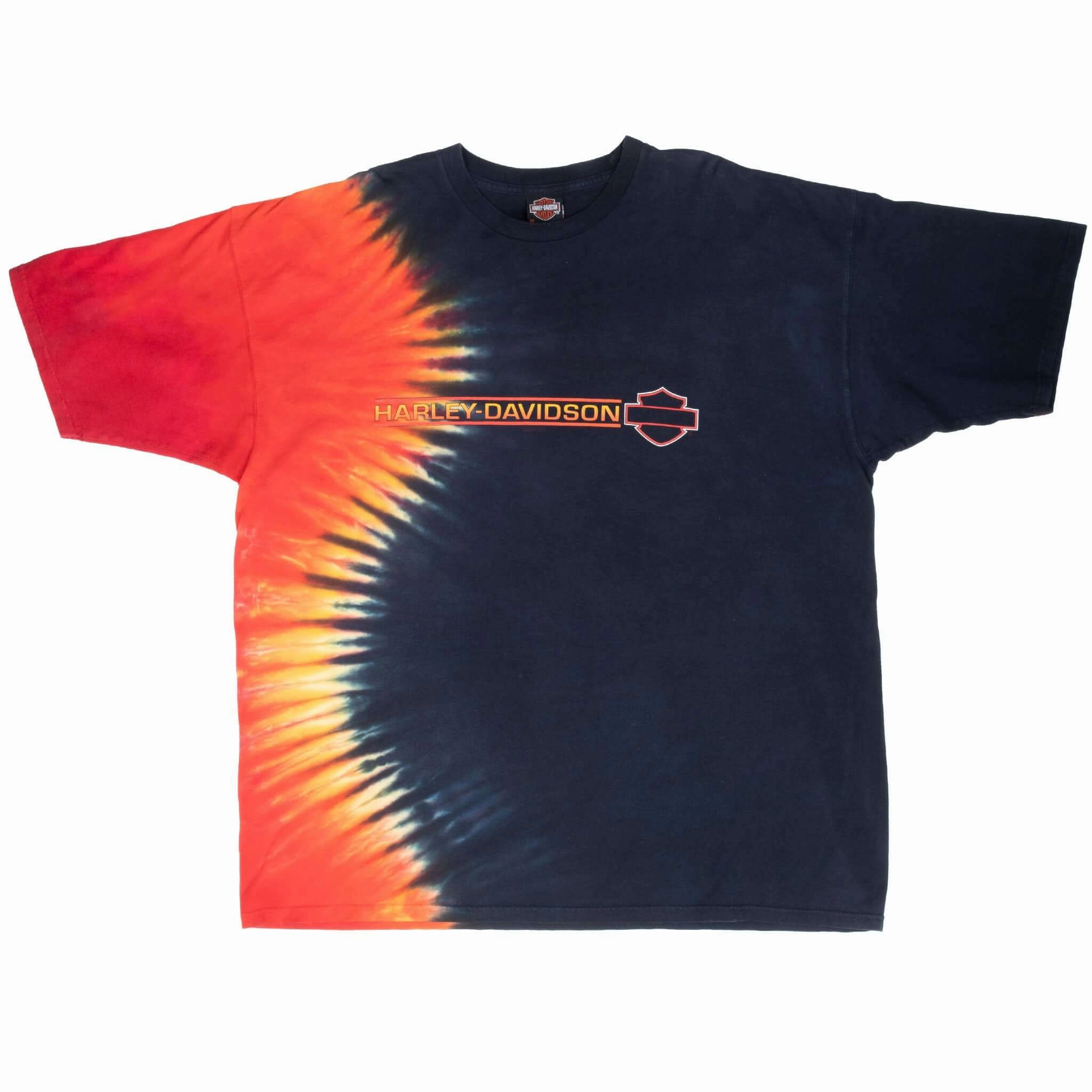 VINTAGE TIE DYE HARLEY DAVIDSON 2000 TEE SHIRT 2XL MADE IN USA