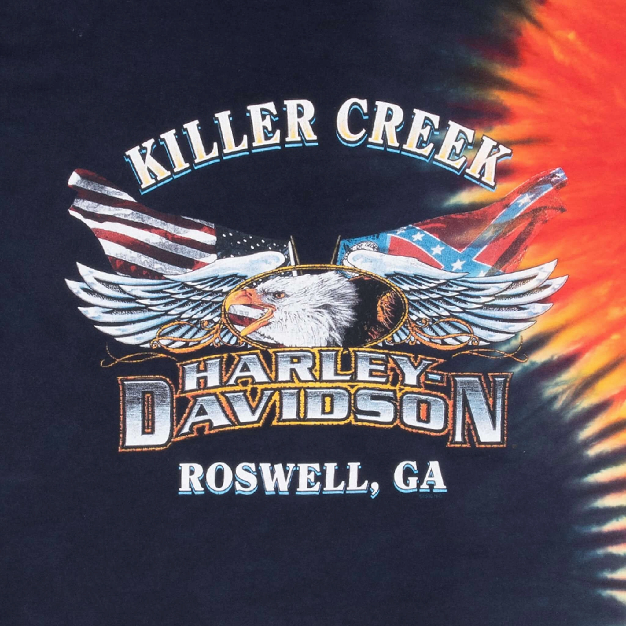 VINTAGE TIE DYE HARLEY DAVIDSON 2000 TEE SHIRT 2XL MADE IN USA