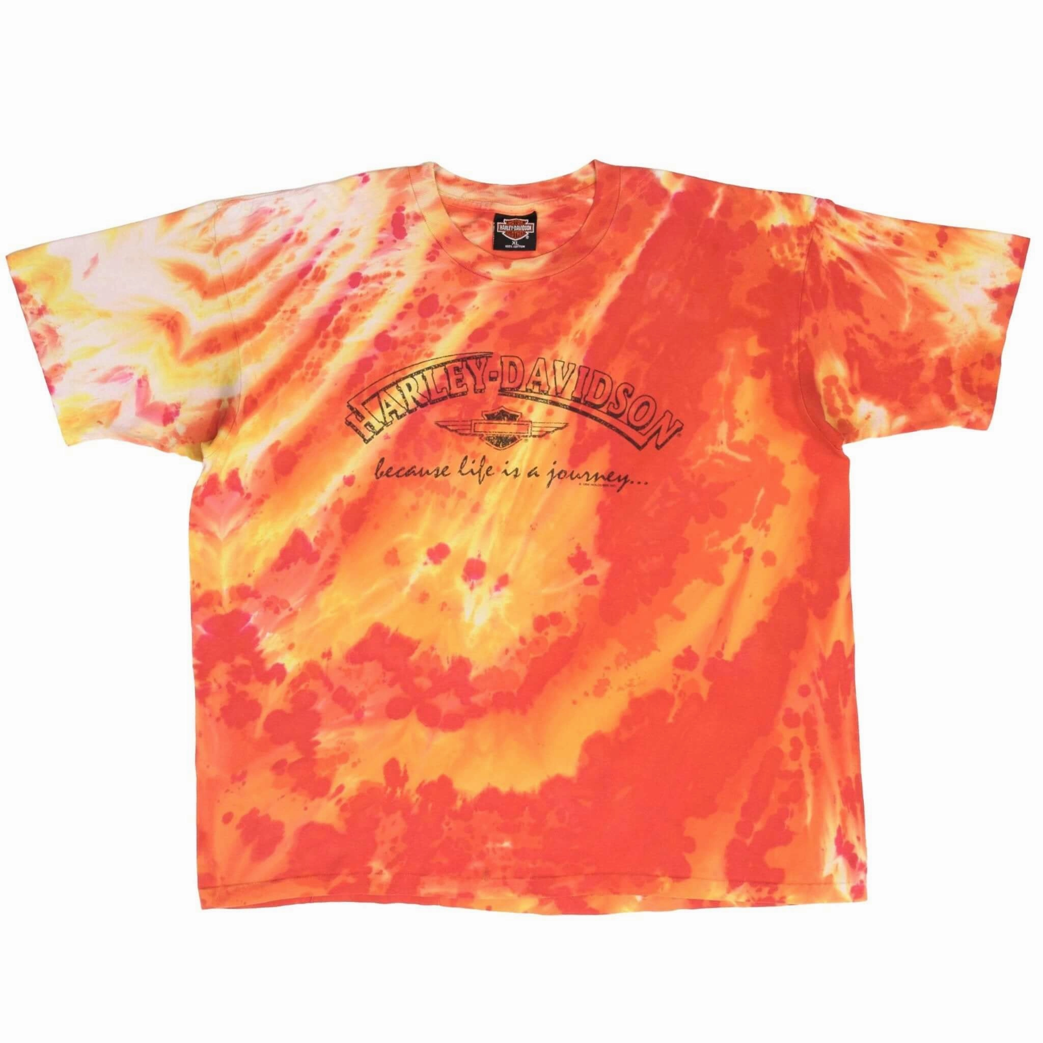 VINTAGE TIE DYE HARLEY DAVIDSON CHICAGO 1994 TEE SHIRT SIZE XL MADE IN USA