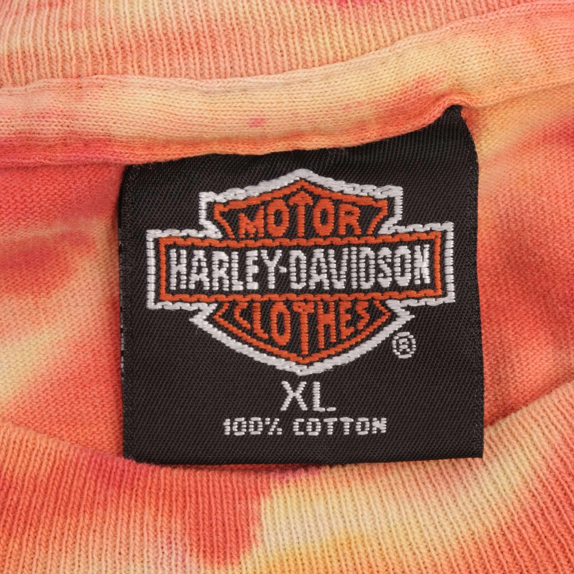 VINTAGE TIE DYE HARLEY DAVIDSON CHICAGO 1994 TEE SHIRT SIZE XL MADE IN USA
