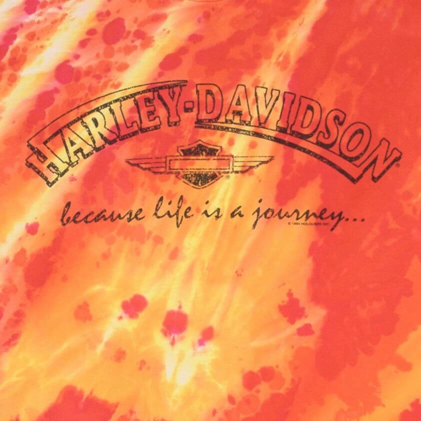 VINTAGE TIE DYE HARLEY DAVIDSON CHICAGO 1994 TEE SHIRT SIZE XL MADE IN USA