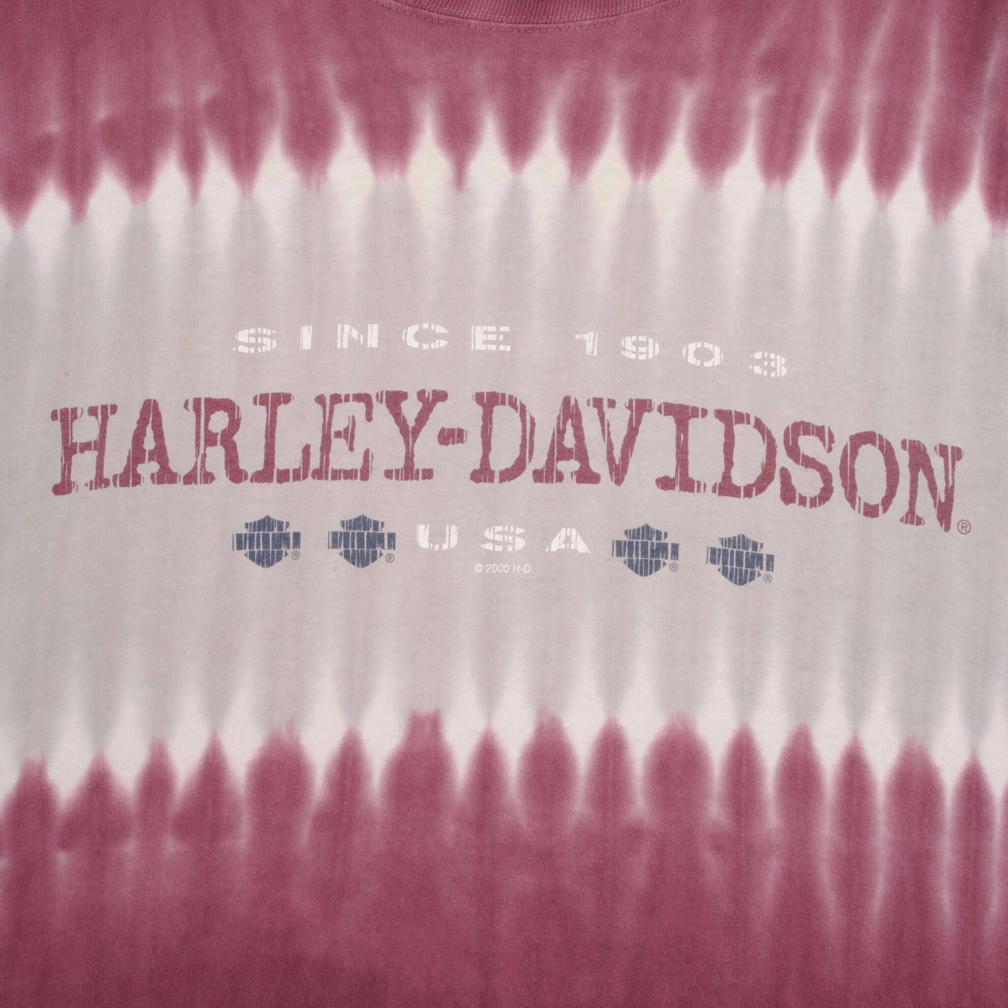 VINTAGE TIE DYE HARLEY DAVIDSON DAYTONA TEE SHIRT 2000 SIZE LARGE
