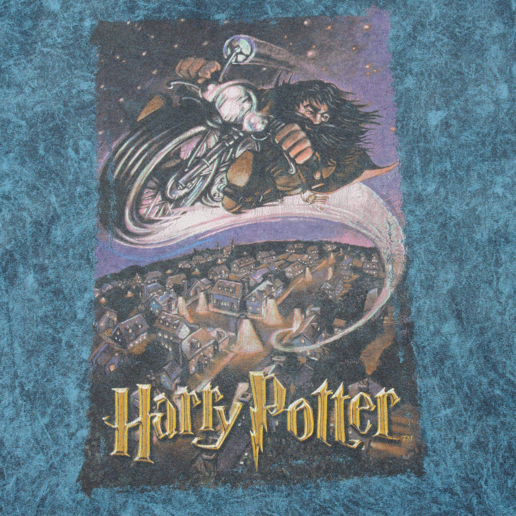 VINTAGE TIE-DYE HARRY POTTER TEE SHIRT 2000 SIZE MEDIUM