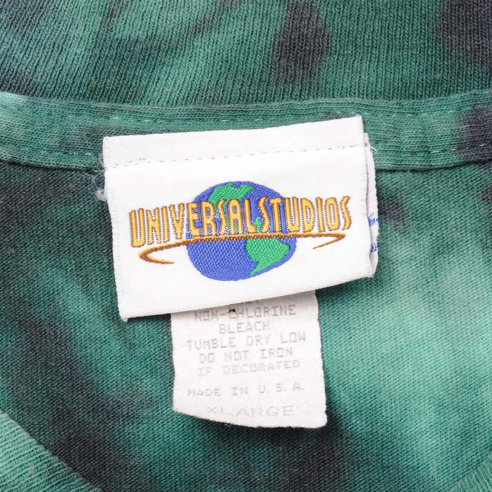 VINTAGE TIE-DYE UNIVERSAL STUDIOS HOLLYWOOD HULK TEE SHIRT 1990S XL MADE IN USA