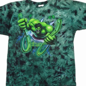 VINTAGE TIE-DYE UNIVERSAL STUDIOS HOLLYWOOD HULK TEE SHIRT 1990S XL MADE IN USA