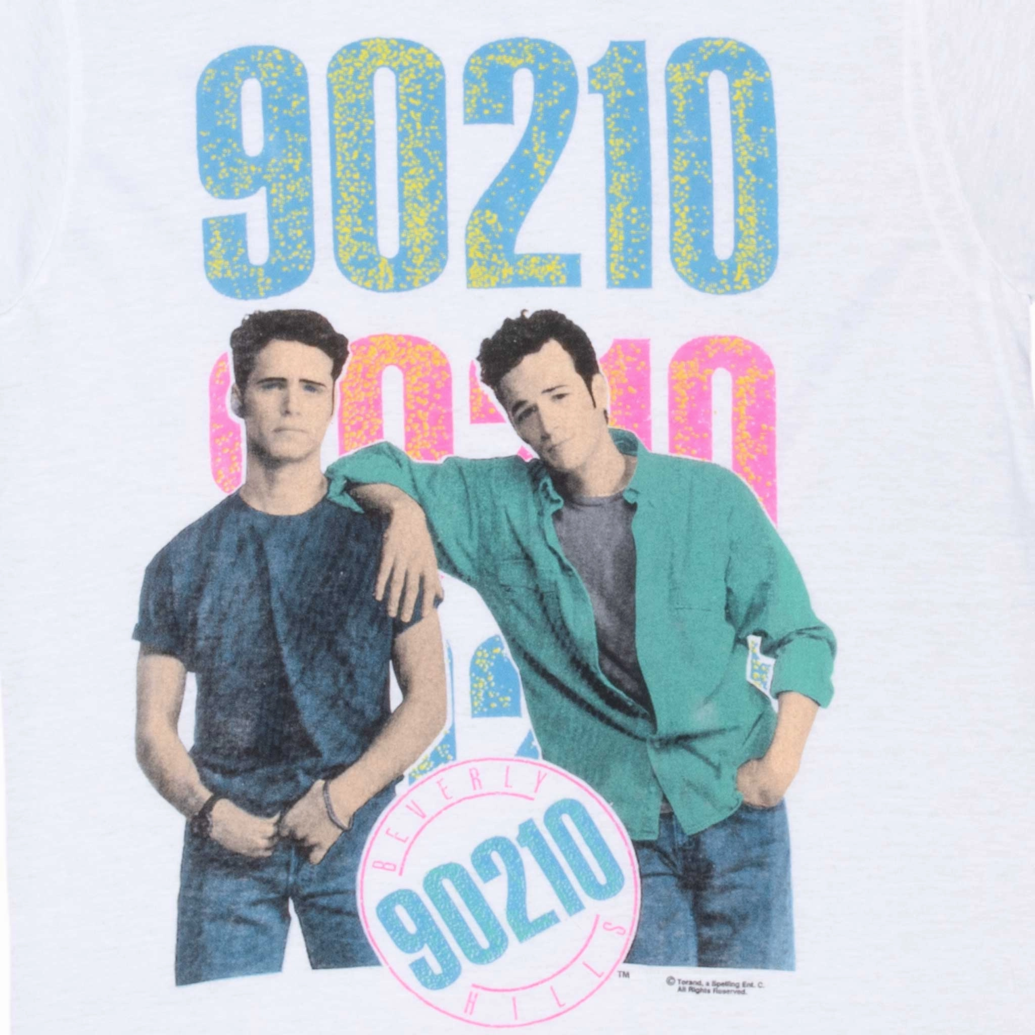 VINTAGE TV SHOW BEVERLY HILLS 90210 TEE SHIRT 1990S MEDIUM MADE IN USA