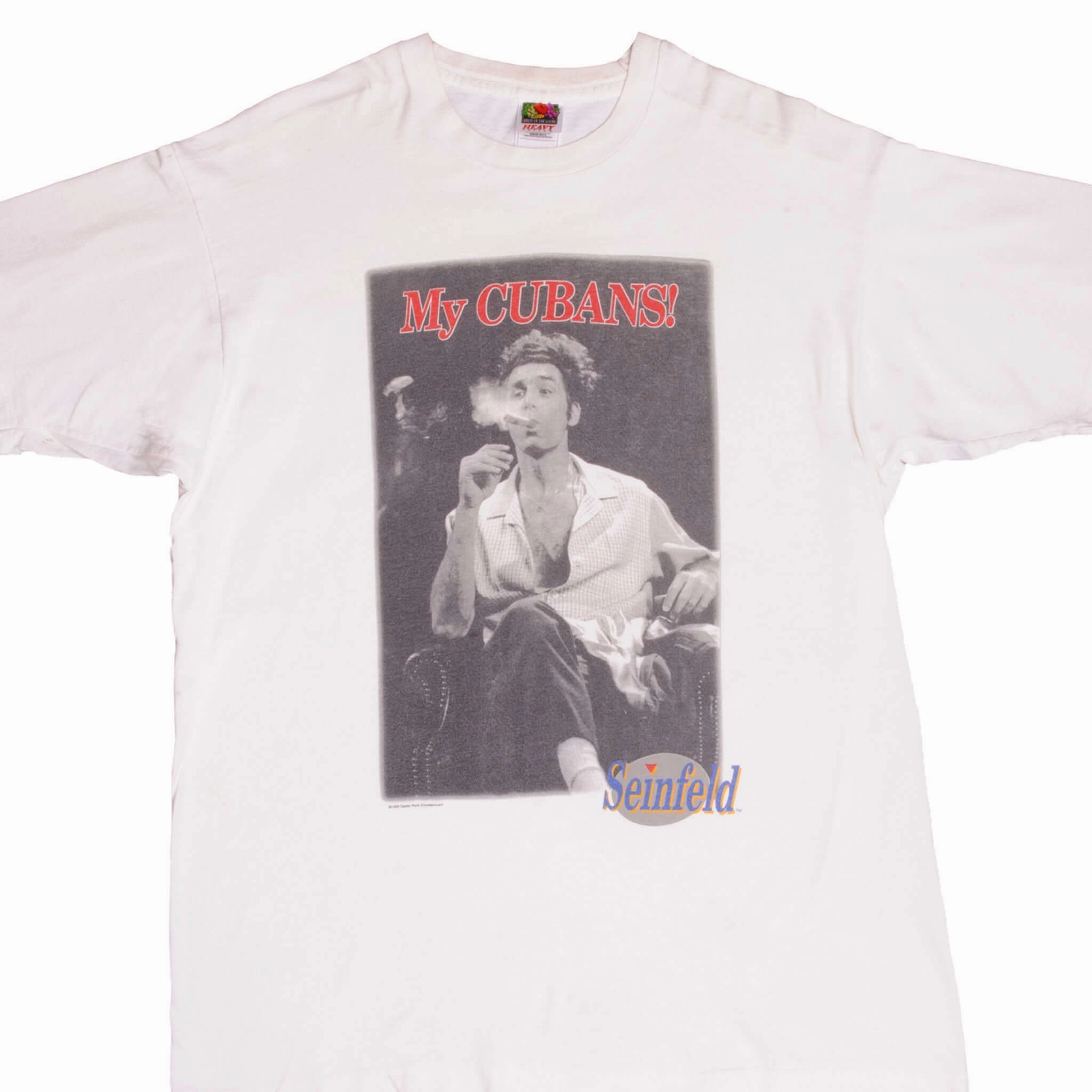 VINTAGE TV SHOW SEINFELD KRAMER MY CUBANS TEE SHIRT 1993 SIZE XL MADE IN USA