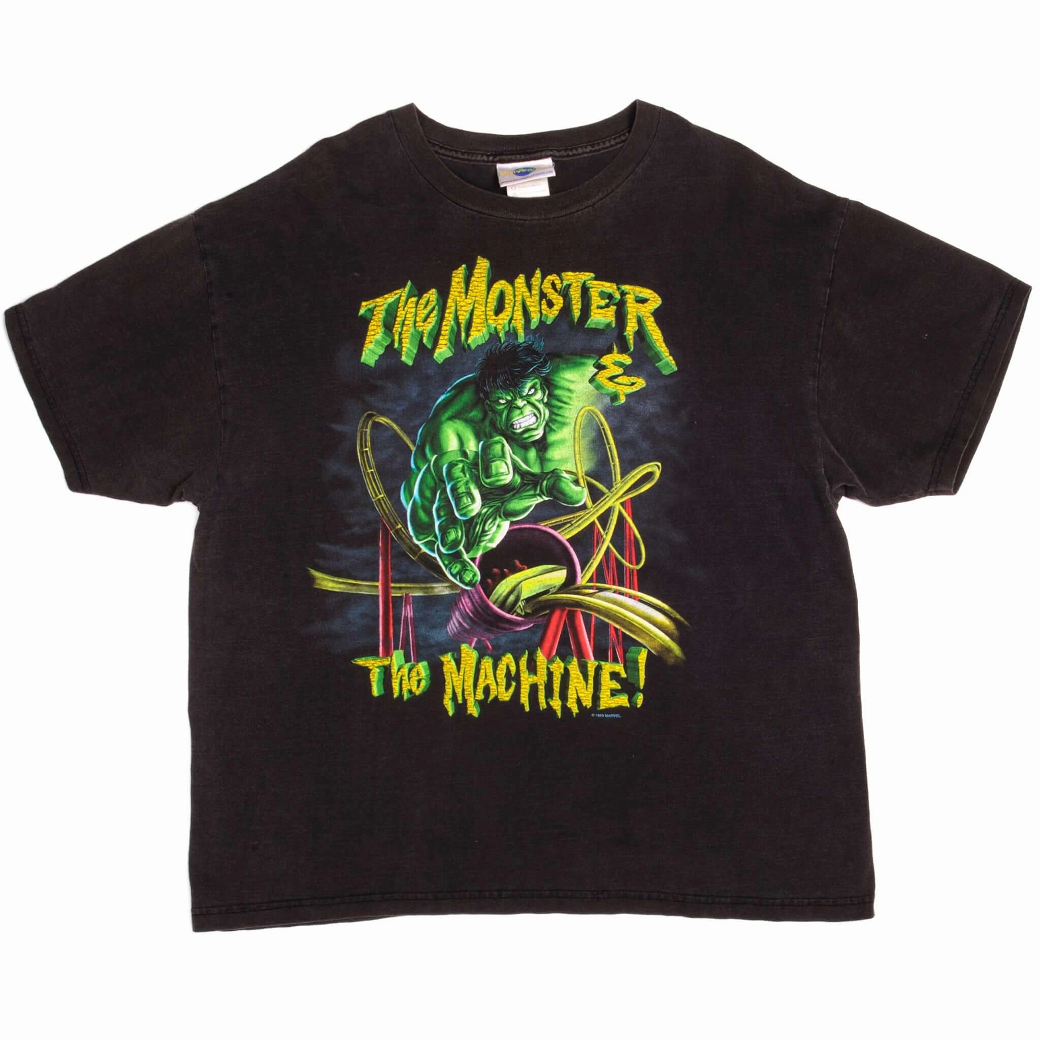 VINTAGE UNIVERSAL STUDIOS HULK THE MONSTER THE MACHINE TEE SHIRT 1999 SIZE XL