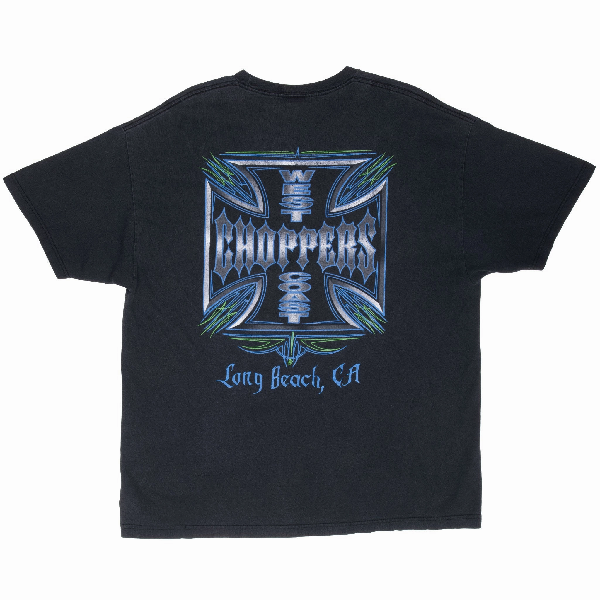 VINTAGE WEST COAST CHOPPER LONG BEACH CALIFORNIA 2003 BIKER TEE SHIRT 2XL