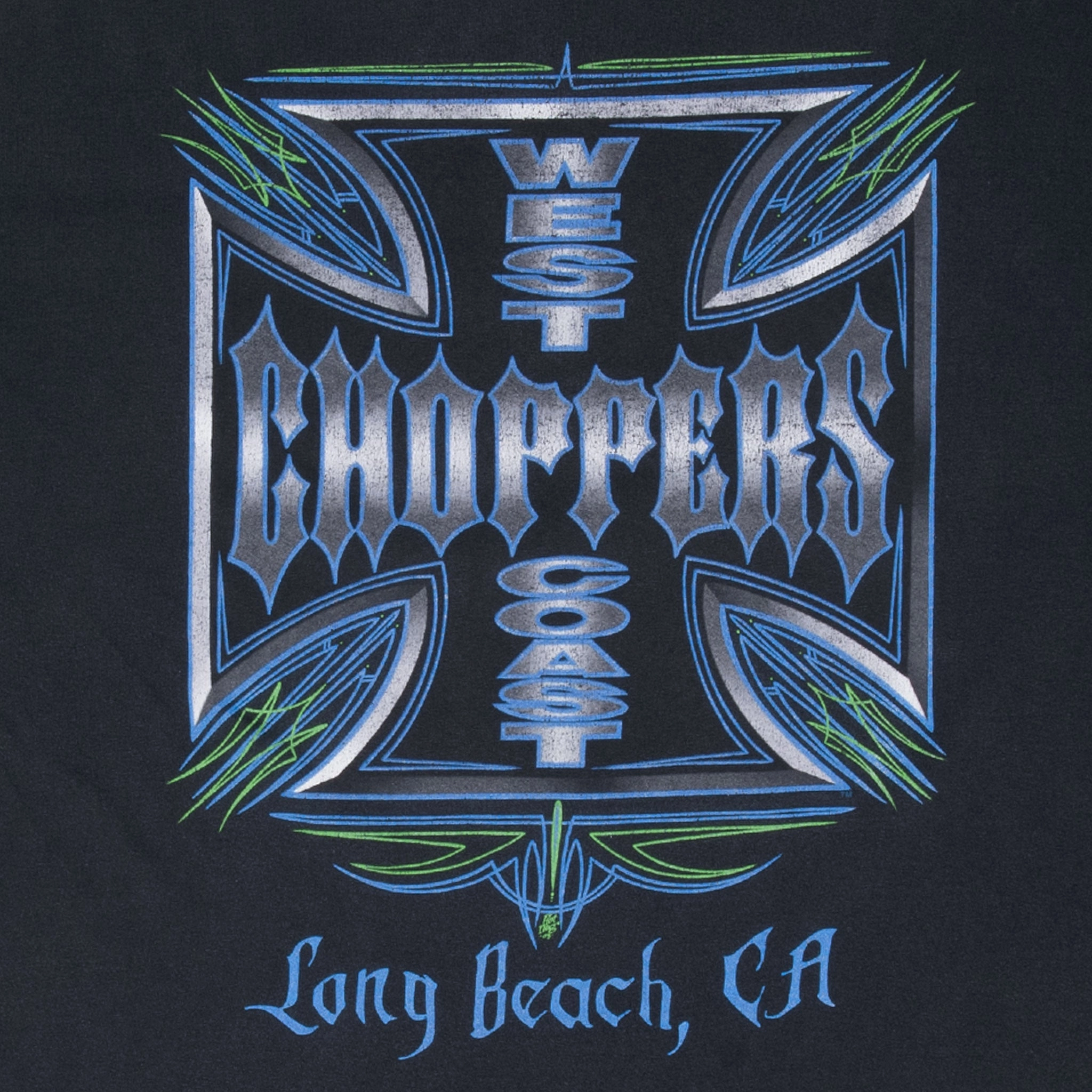 VINTAGE WEST COAST CHOPPER LONG BEACH CALIFORNIA 2003 BIKER TEE SHIRT 2XL