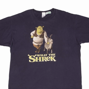 VINTAGE WHAT THE SHREK BLACK TEE SHIRT SIZE 2XL 2000S