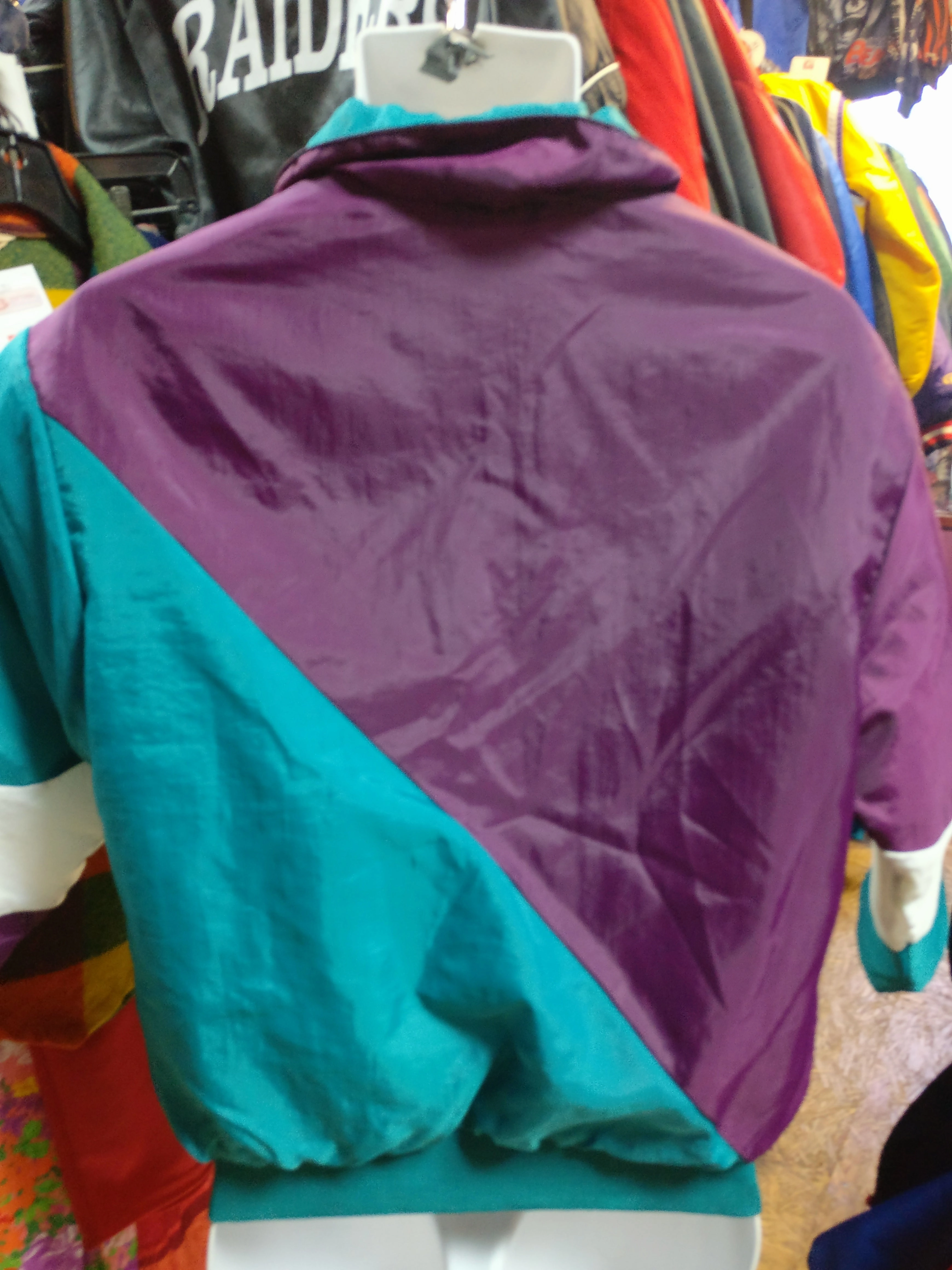Vtg 90s ANAHEIM MIGHTY DUCKS NHL Swingster Nylon Jacket YL (Deadstock)