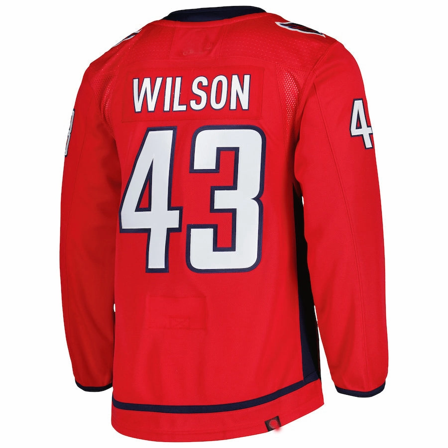 W.Capitals #43 Tom Wilson Home Primegreen Authentic Pro Player Jersey Red Stitched American Hockey Jerseys