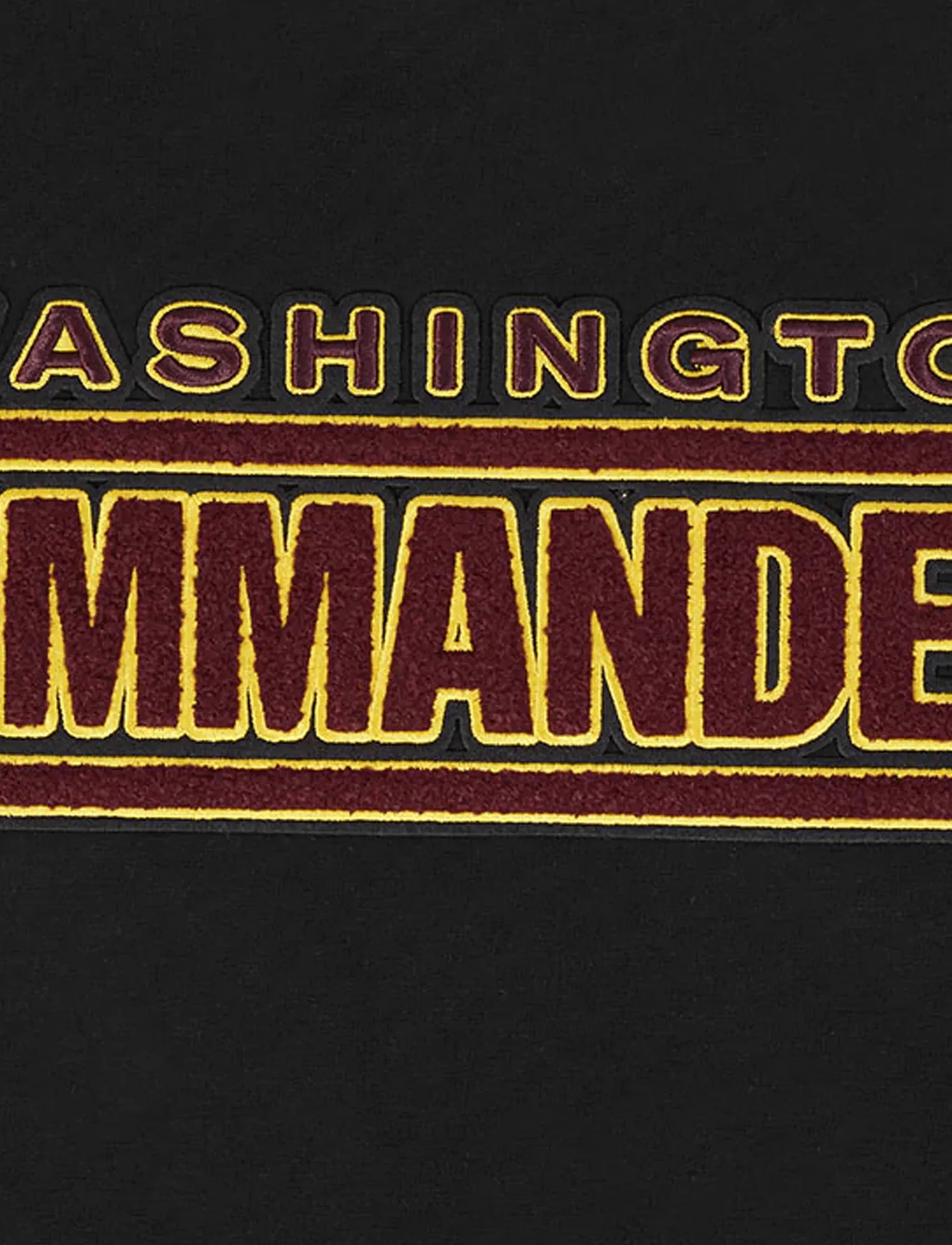 Washington Commanders Pro Standard NFL Classic Chenille Flex T-Shirt - Black