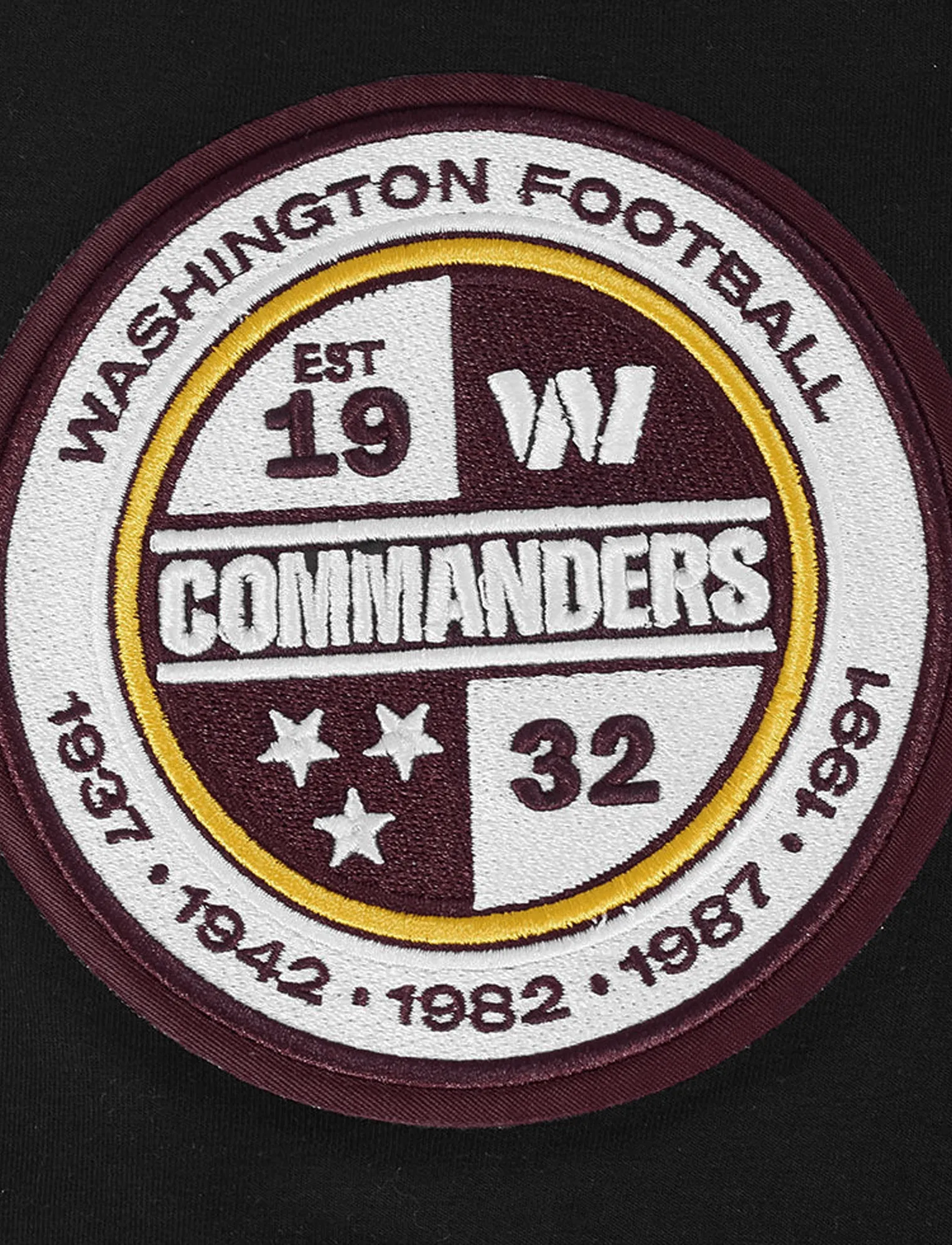 Washington Commanders Pro Standard NFL Classic Chenille Flex T-Shirt - Black
