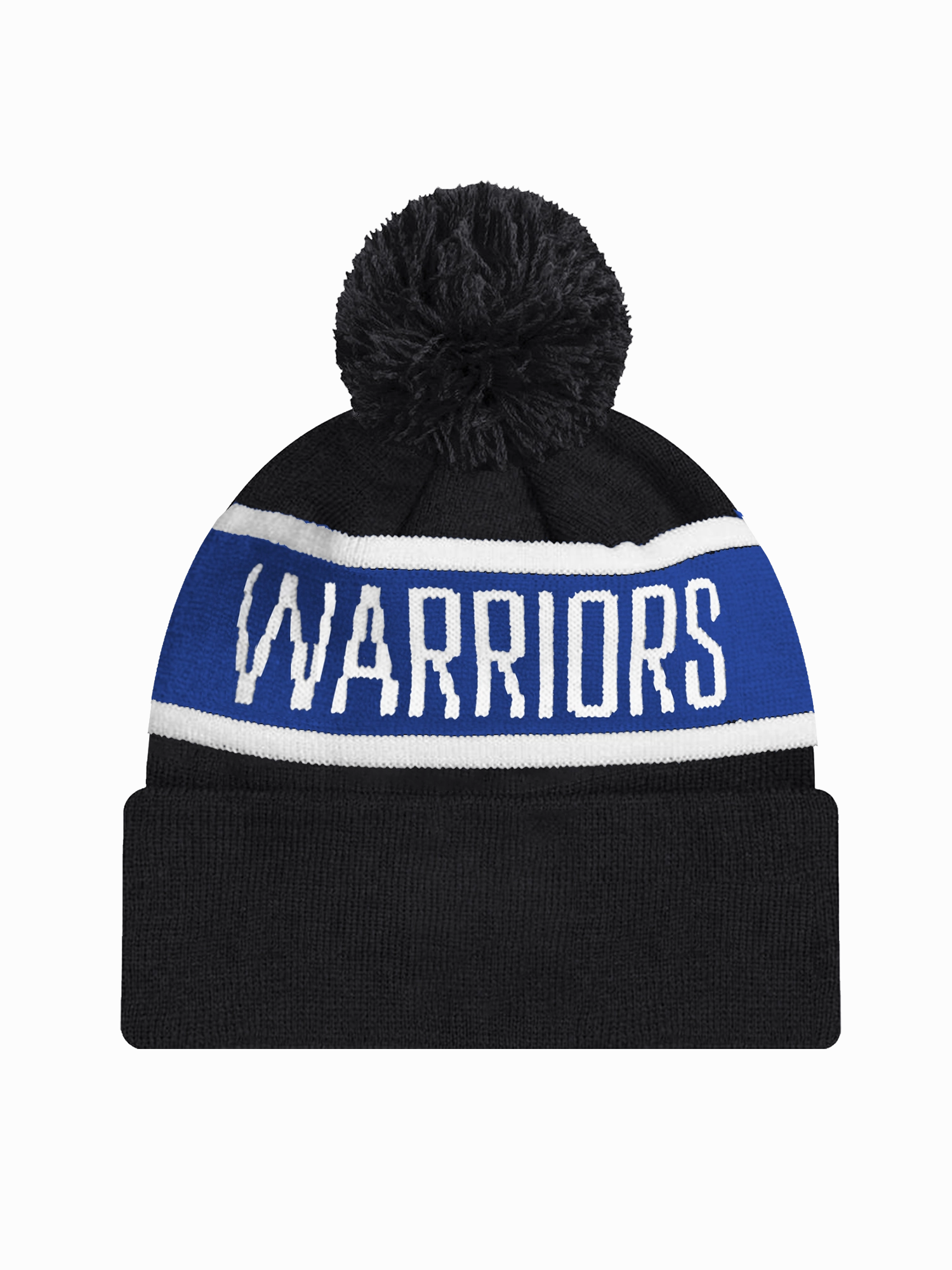 Youths Golden State Warriors New Era NBA Spell Out Knit Beanie - Black