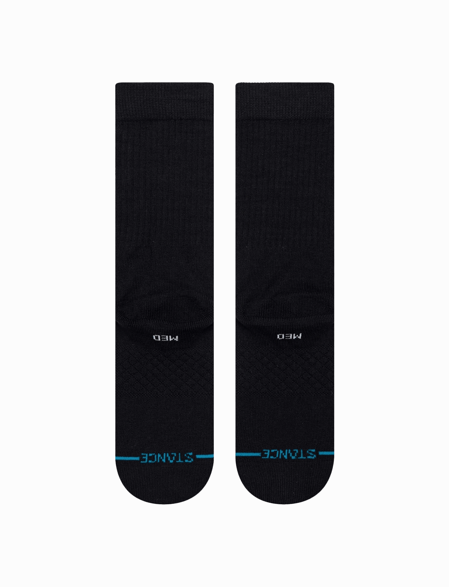Youths NBA Logoman Stance Black & White Crew Socks - Black