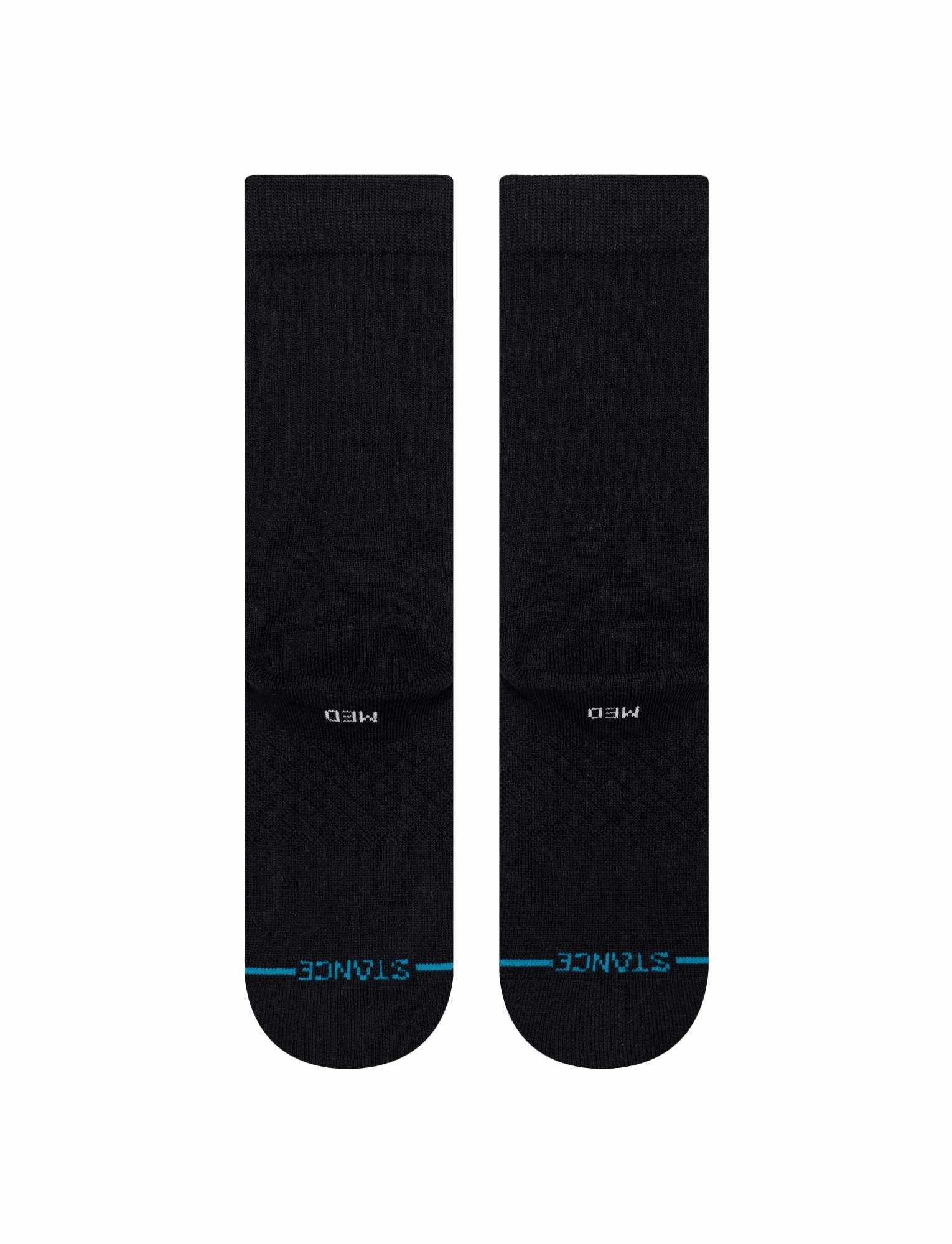 Youths NBA Logoman Stance Black & White Crew Socks - Black